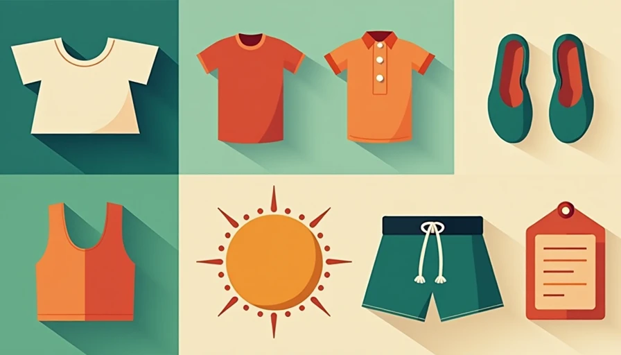 Illustration for affordable men's summer fashion